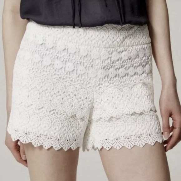 New Ann Taylor Loft Riviera Short White Lace Crochet Shorts women’s Size 00 - Picture 3 of 16
